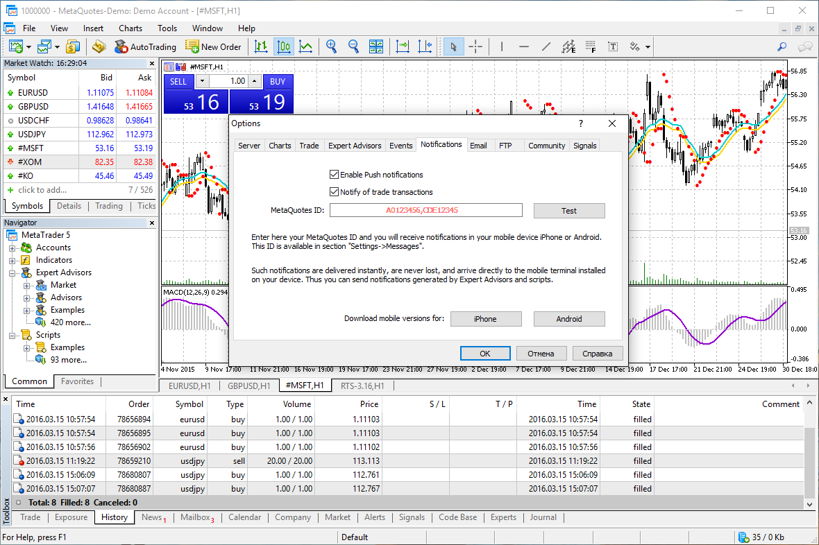 MetaTrader 5 Multi-Asset Trading Platform